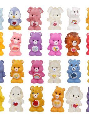 24pc Care Bears Carebears Playset 24 Figure Cake Topper Toy Doll Set Birthday